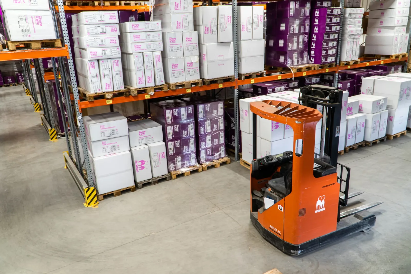 Packed boxes ready for relocation in warehouse
